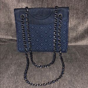 Tory Burch chained denim bag - AUTHENTIC